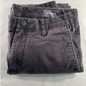 Bonobos Slim Mens Cotton Blend Flat Front Chino Pants Size 31 X 30 Gray